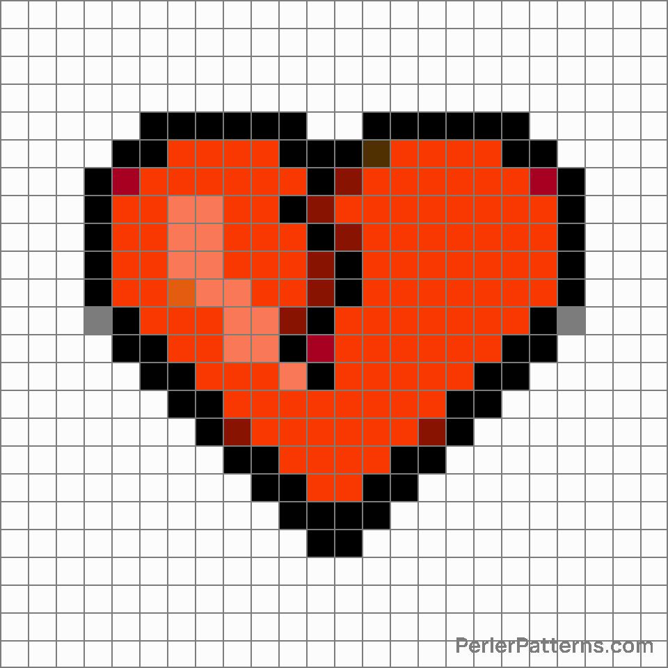 Broken Heart Emoji Perler Patterns - Perlerpatterns