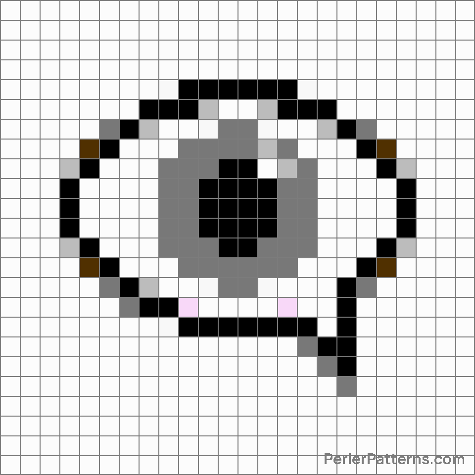 Eye in speech bubble emoji Perler Patterns - PerlerPatterns