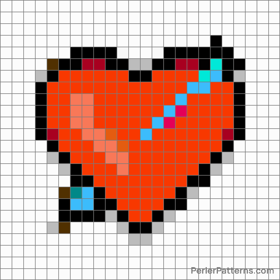 Heart with arrow emoji Perler Patterns - PerlerPatterns