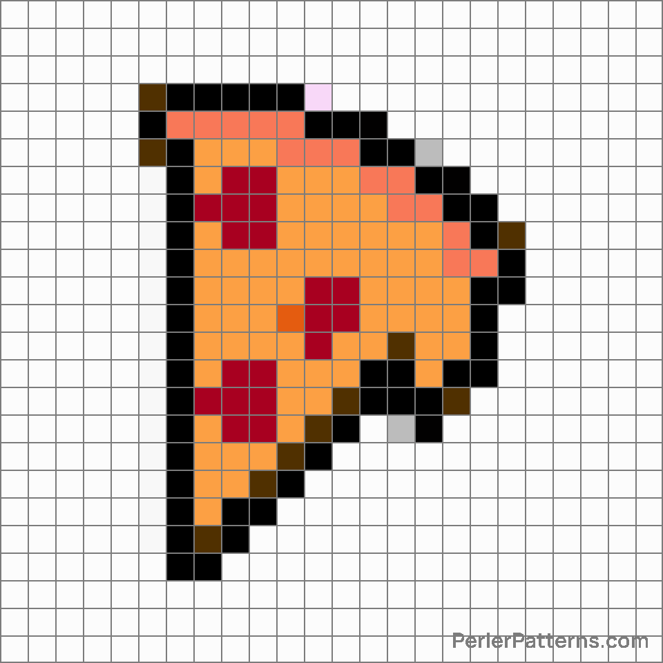 Pizza emoji Perler Patterns - PerlerPatterns