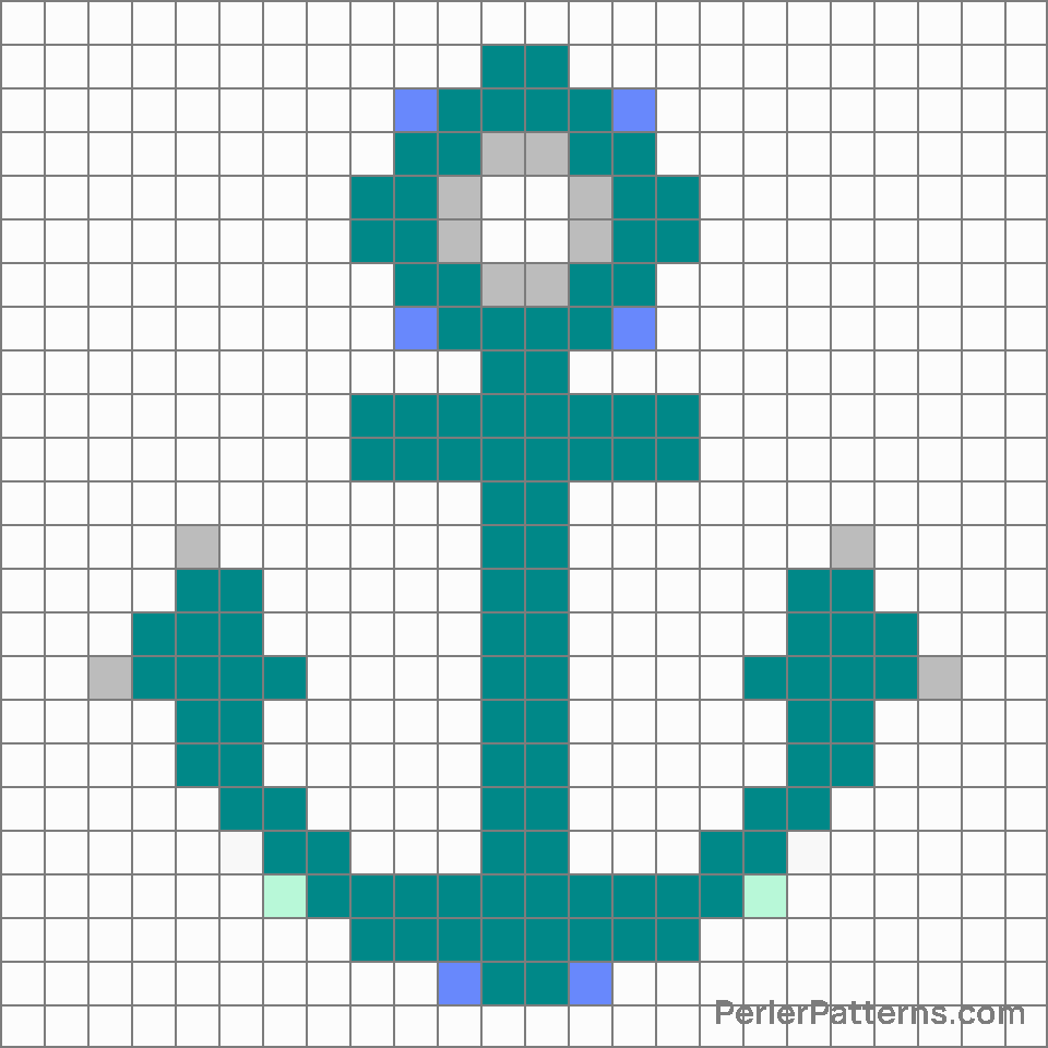 Anchor Emoji Perler Patterns Perlerpatterns 3847