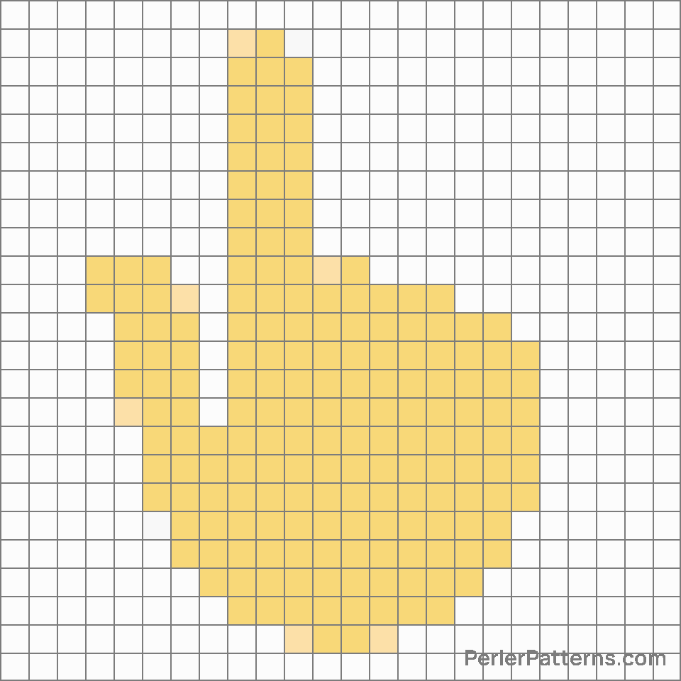 Backhand index pointing up emoji Perler Patterns - PerlerPatterns