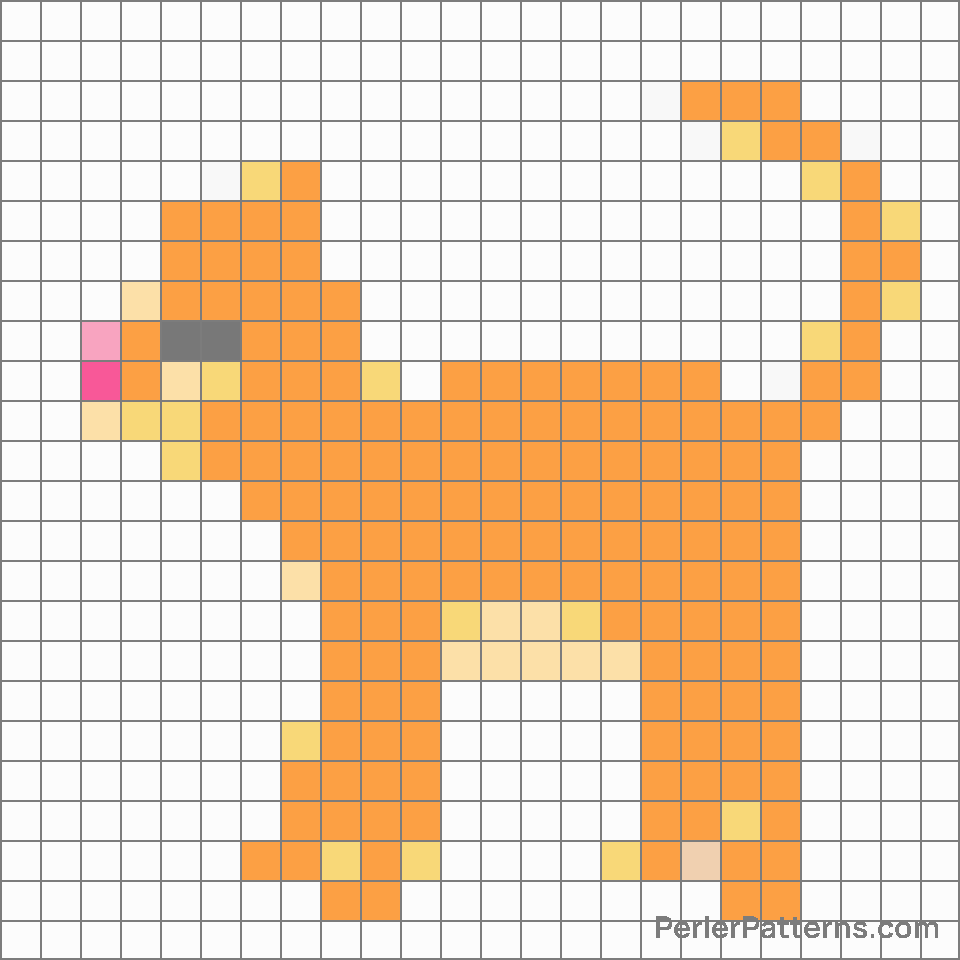 Cat emoji Perler Patterns - PerlerPatterns