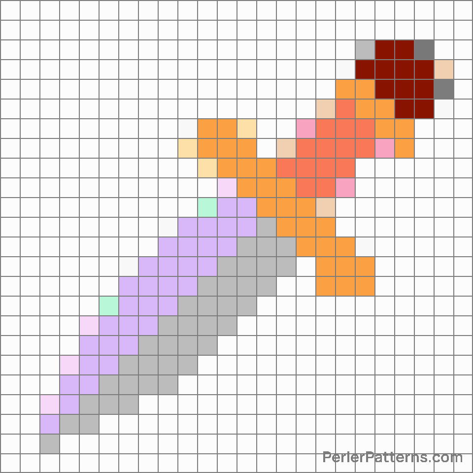 Dagger emoji Perler Patterns - PerlerPatterns