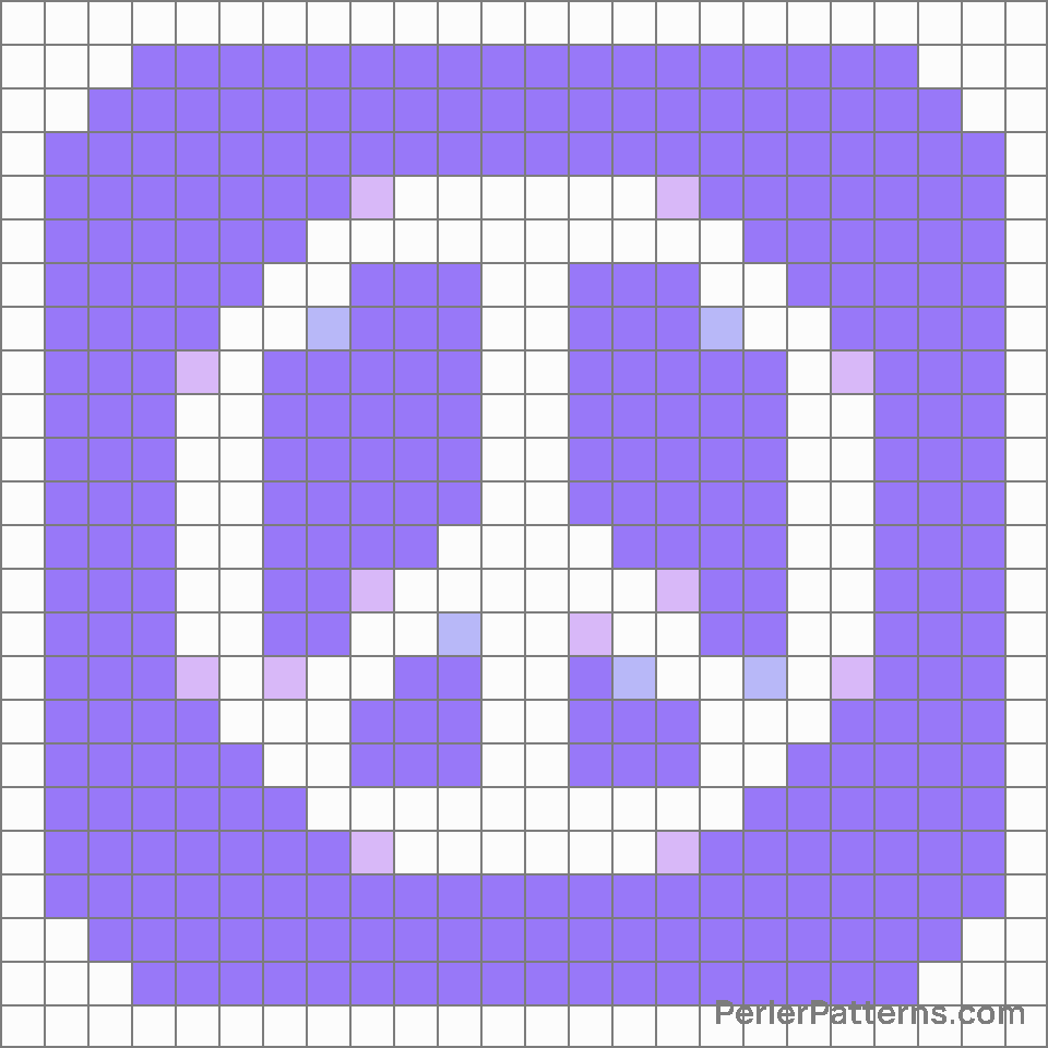 Peace symbol emoji Perler Patterns - PerlerPatterns