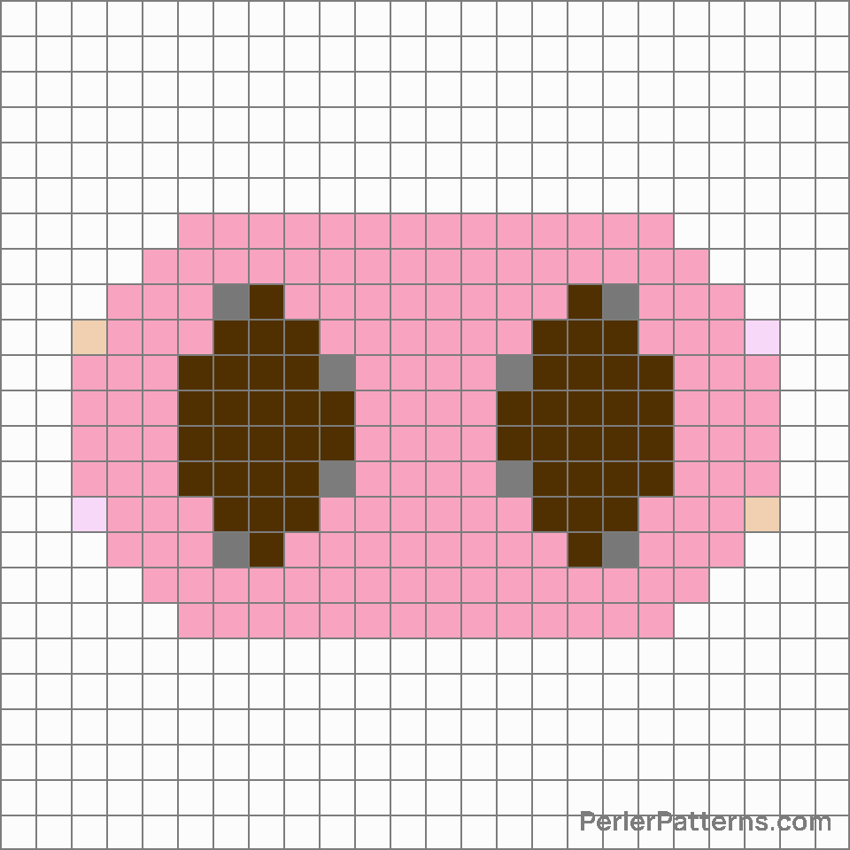 Pig nose emoji Perler Patterns - PerlerPatterns