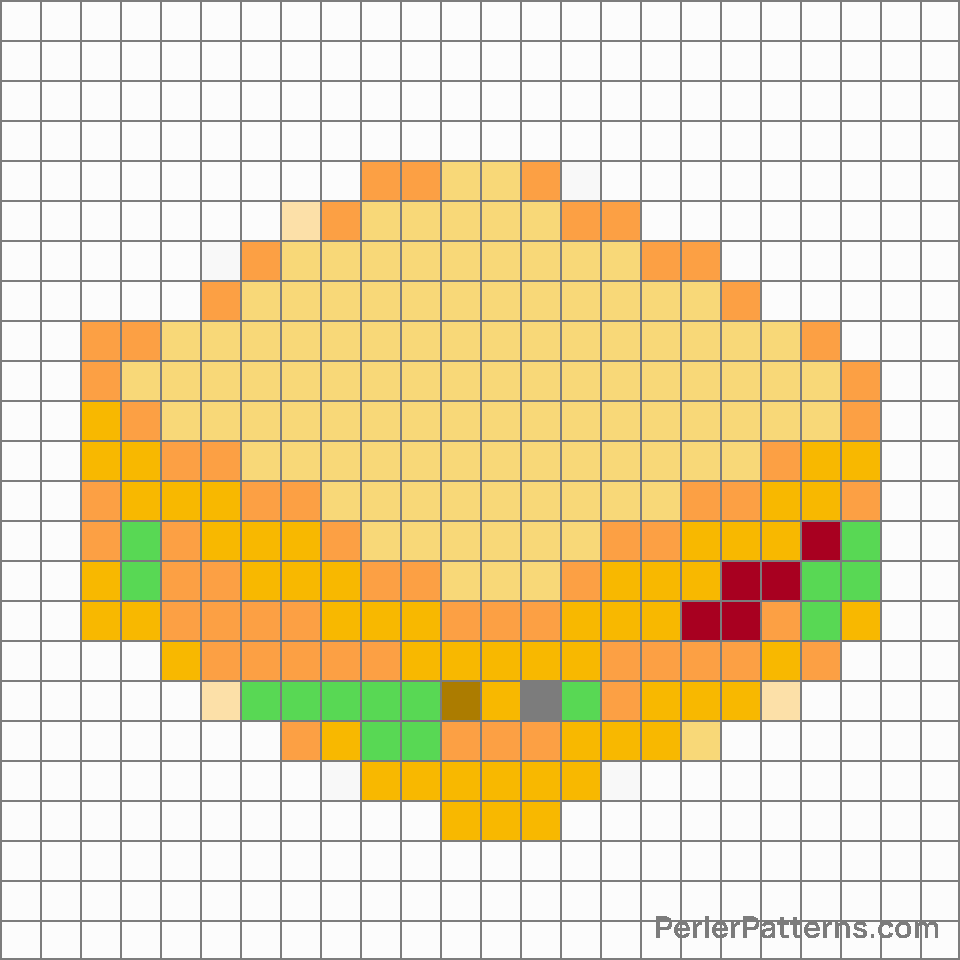 Sandwich emoji Perler Patterns - PerlerPatterns