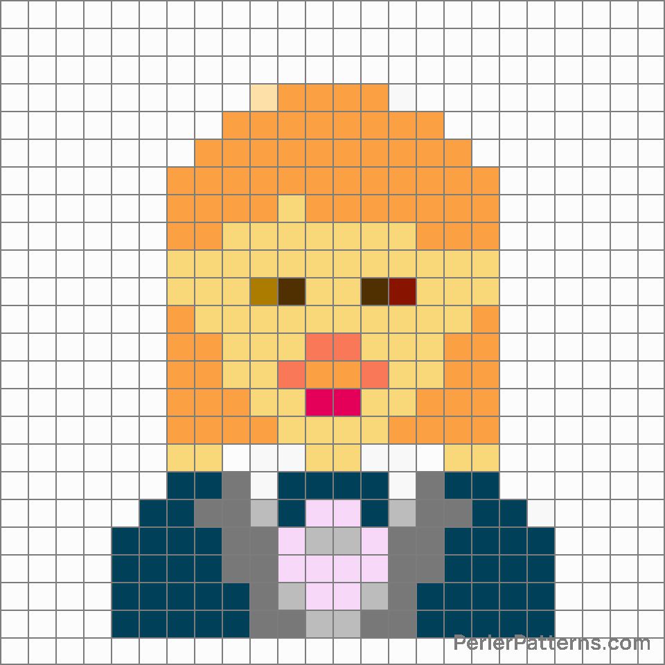 Woman in tuxedo emoji Perler Patterns - PerlerPatterns