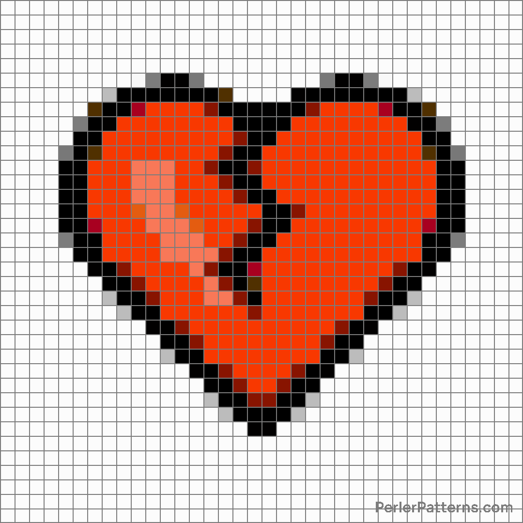 Broken heart emoji Perler Patterns - PerlerPatterns