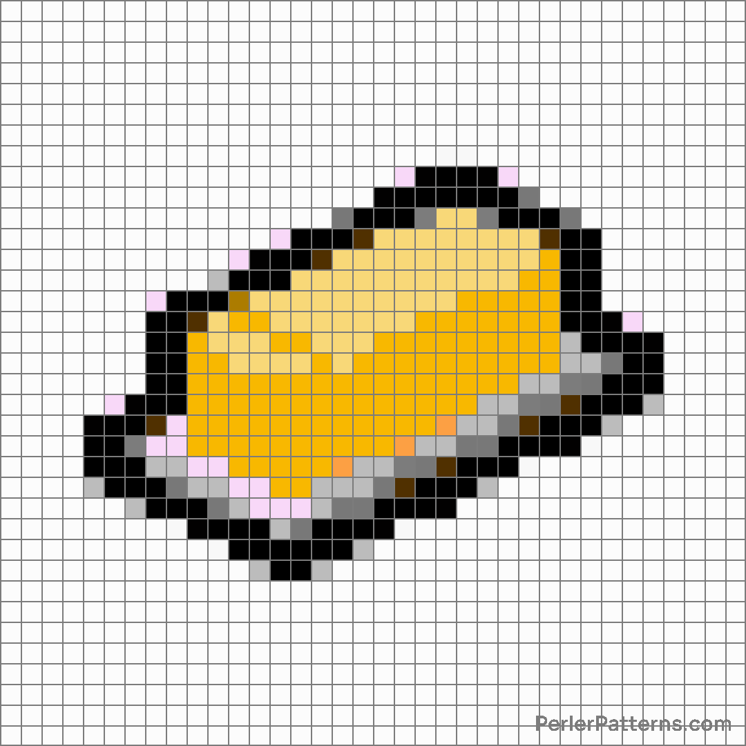 Butter emoji Perler Patterns - PerlerPatterns