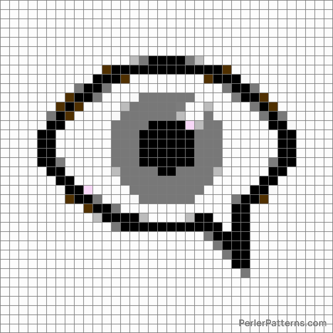 Eye in speech bubble emoji Perler Patterns - PerlerPatterns