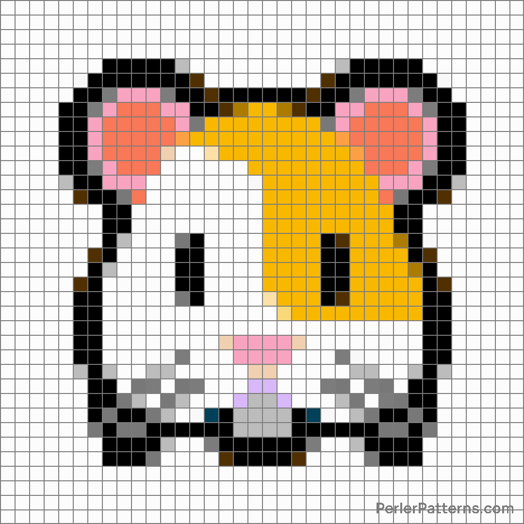 Hamster emoji Perler Patterns - PerlerPatterns