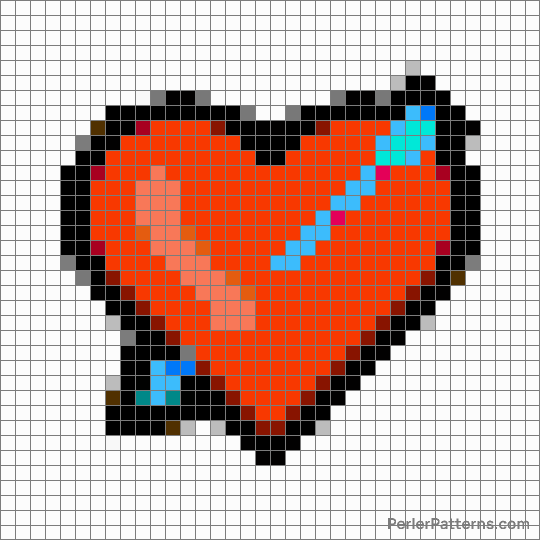 Heart with arrow emoji Perler Patterns - PerlerPatterns