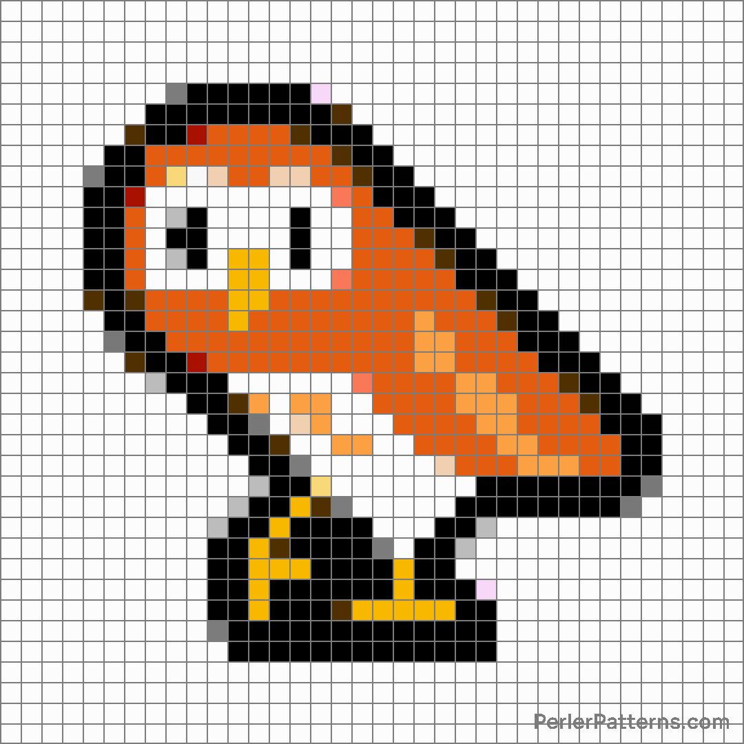 Owl emoji Perler Patterns - PerlerPatterns