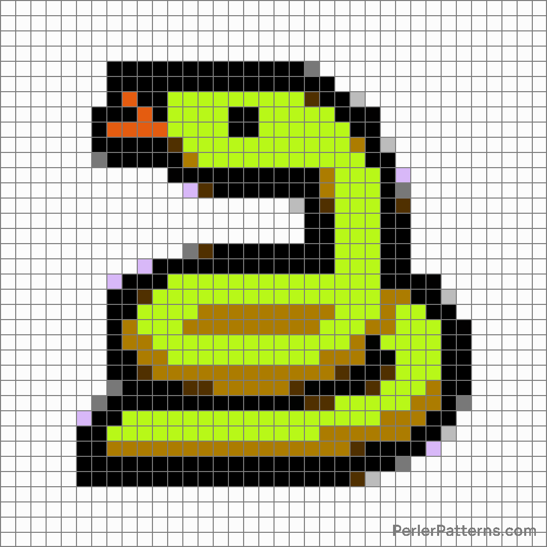 Snake emoji Perler Patterns - PerlerPatterns