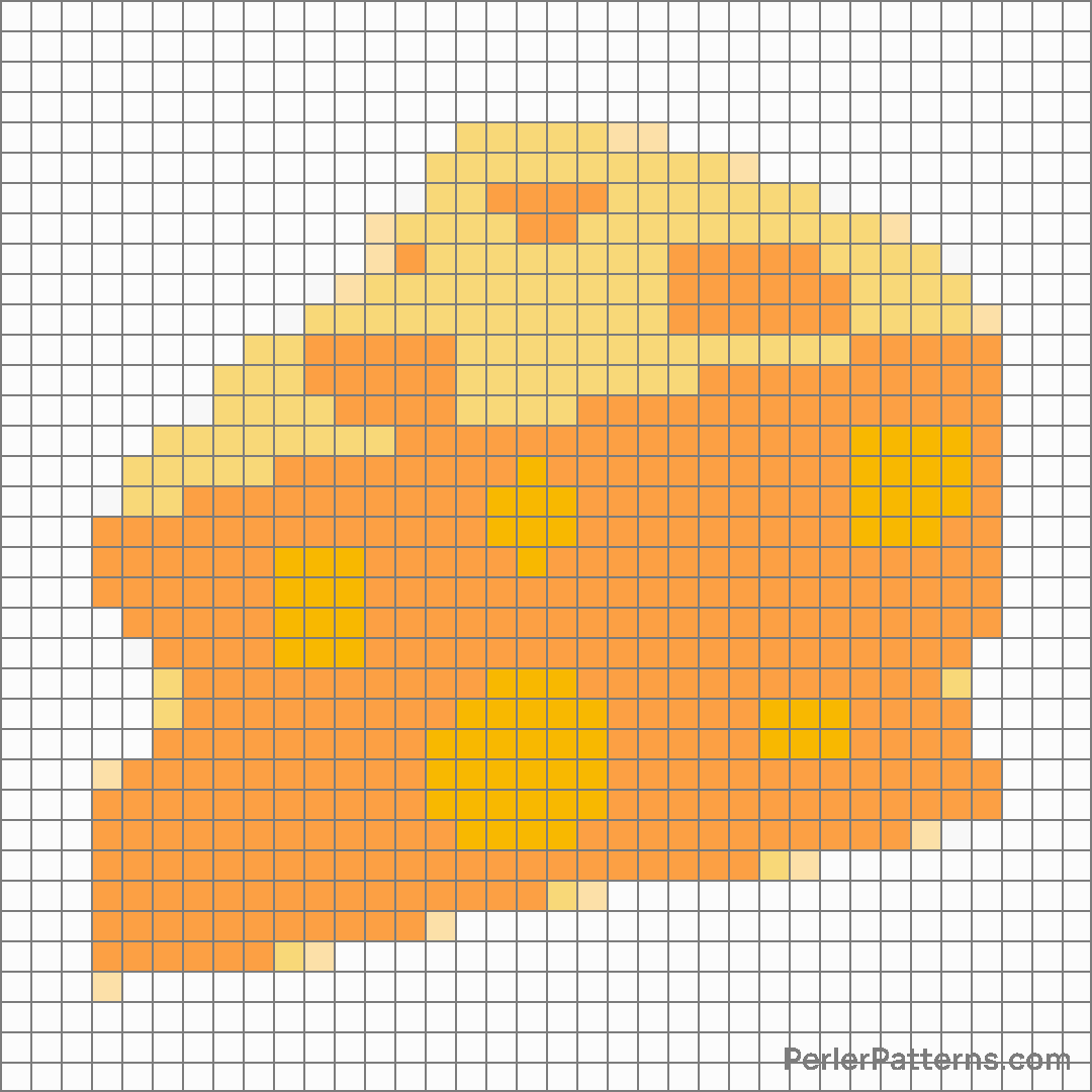 Cheese wedge emoji Perler Patterns - PerlerPatterns