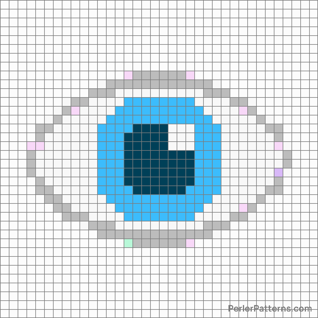 Eye emoji Perler Patterns - PerlerPatterns