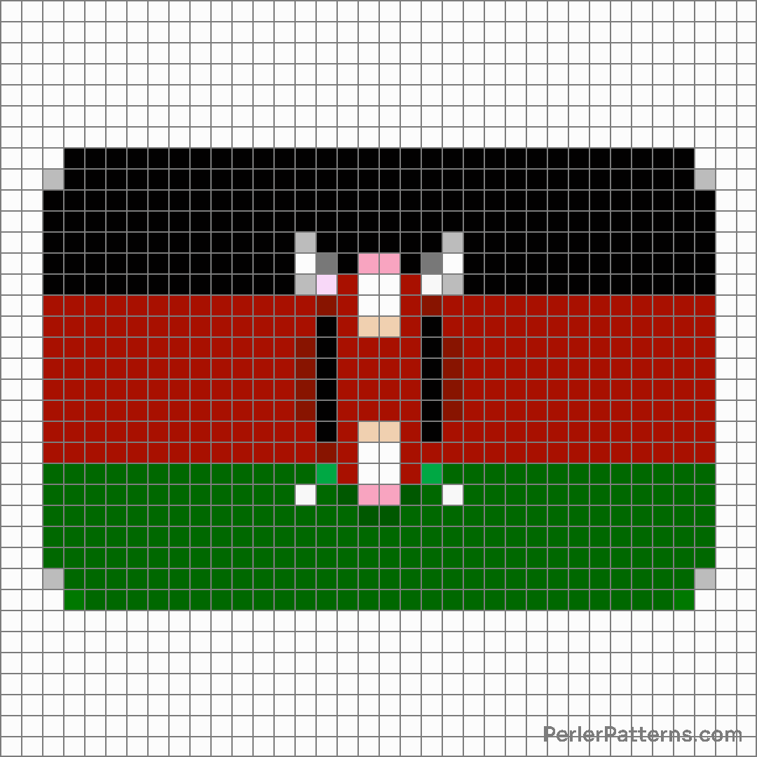 Kenya emoji Perler Patterns - PerlerPatterns