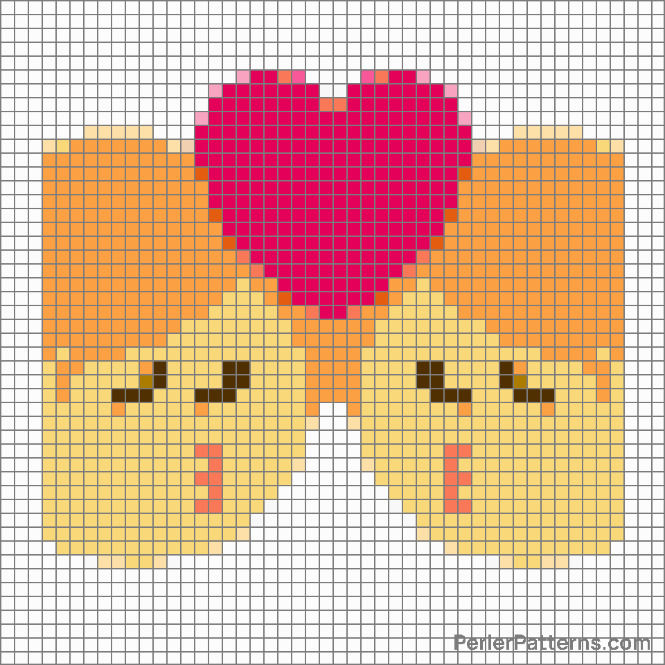 Kiss emoji Perler Patterns - PerlerPatterns