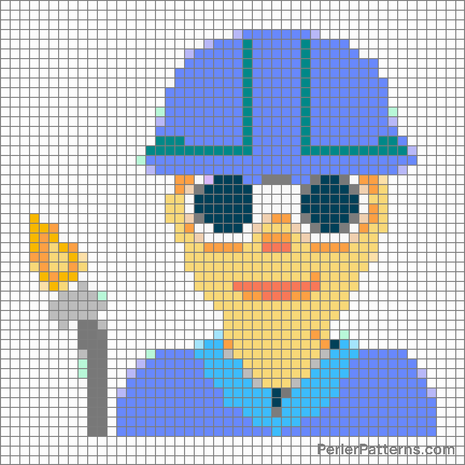 Man factory worker emoji Perler Patterns - PerlerPatterns