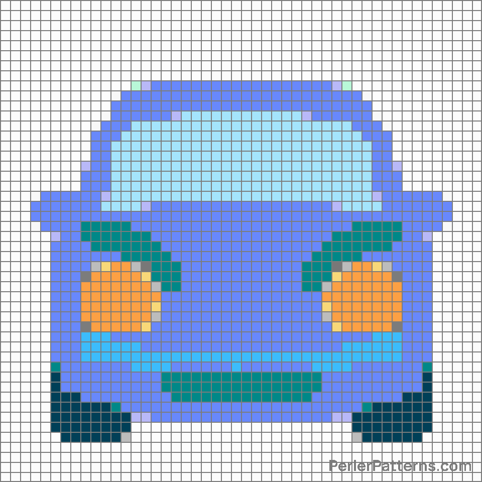 Oncoming automobile emoji Perler Patterns - PerlerPatterns