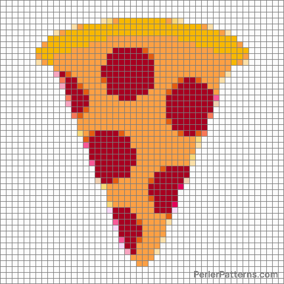 Pizza emoji Perler Patterns - PerlerPatterns